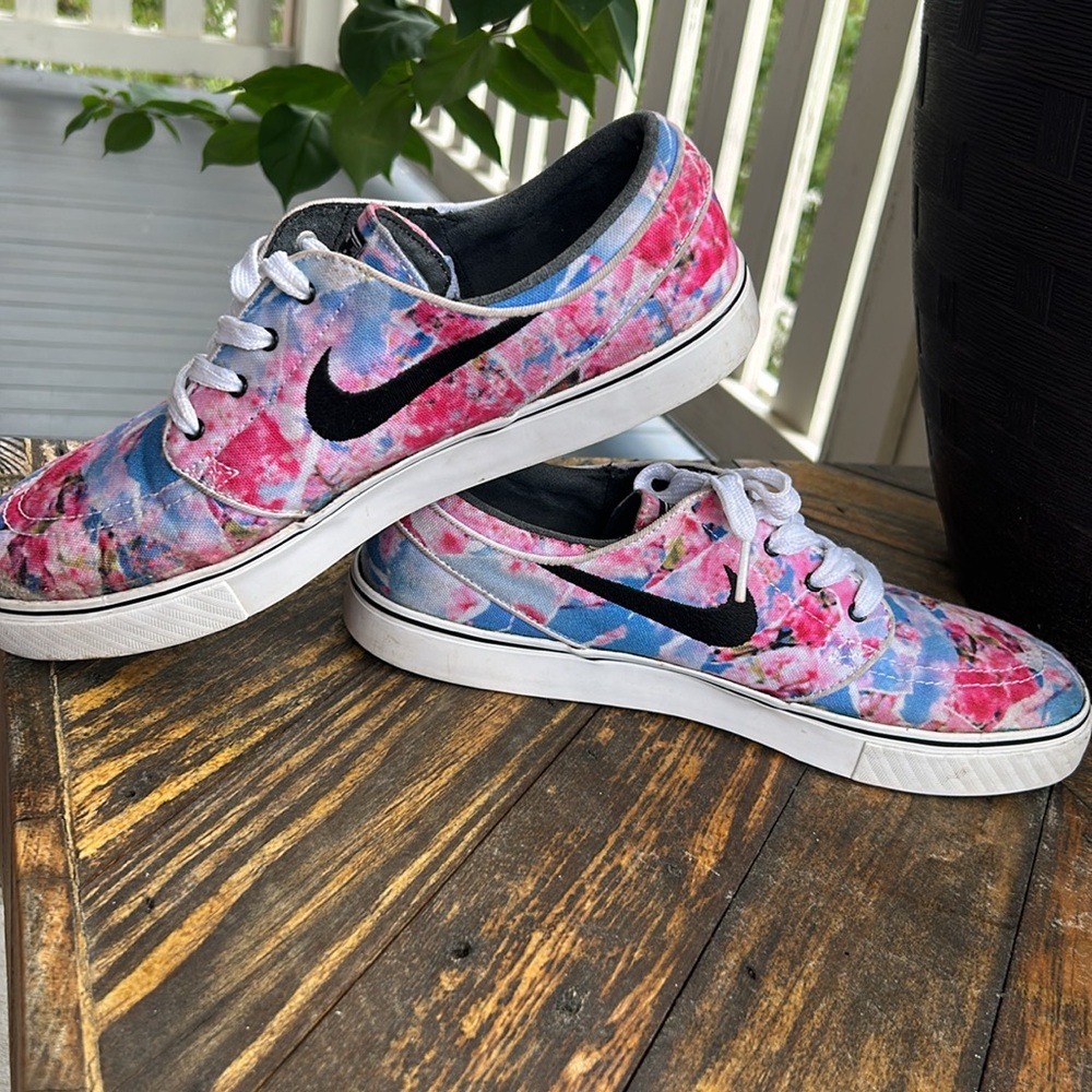 Nike Zoom Stefan Janoski Cherry Blossom Canvas Premium Sneakers Sz 9 - Picture 7 of 13